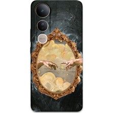 Gramaphone Vivo V50 Lite 4g Uyumlu Retro Desenli Telefon Kılıfı + Ekran Koruyucu - 5836