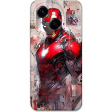 Gramaphone Tecno Spark Go 1 2025 Uyumlu Ironman Desenli Telefon Kılıfı + Ekran Koruyucu - 5828