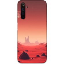 Gramaphone Realme 6 Pro Uyumlu Uzay Desenli Telefon Kılıfı + Ekran Koruyucu - 5859