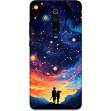 Gramaphone Xiaomi Mi 9t Uyumlu Uzay Desenli Telefon Kılıfı + Ekran Koruyucu - 5863