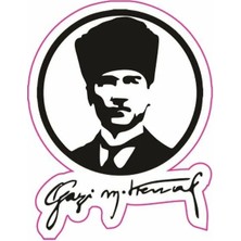 Çınarrium Pınaxar Atatürk Motor Özel ve Oto Sticker Kabartmalı 10X7 cm A+Kalite