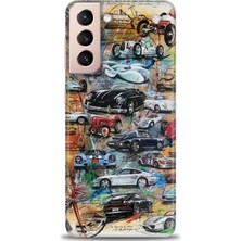 Rulet Samsung Galaxy S21 Fe Hd Baskılı Kılıf + Seramik Tam Kaplayan Ekran Koruyucu 483