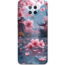 Gramaphone Poco F2 Pro Uyumlu Çiçek Desenli Telefon Kılıfı + Ekran Koruyucu - 5794