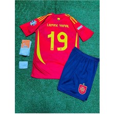 FRAGOLA Ispanya Euro 2024 Finali Lamine Yamal Çocuk Forması 4'lü Set