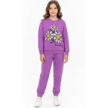 Papatya Motif Kız Çocuk Eşofman MNK0620