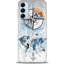 Samsung Galaxy M14 5g Hd Baskılı Kılıf + Seramik Tam Kaplayan Ekran Koruyucu 82