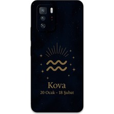 Gramaphone Poco X3 Gt Uyumlu Kova Burcu Desenli Telefon Kılıfı + Ekran Koruyucu - 5778