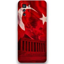 Gramaphone Poco X3 Gt Uyumlu Atatürk Desenli Telefon Kılıfı + Ekran Koruyucu - 5848