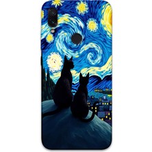 Gramaphone Xiaomi Redmi Note 7 Uyumlu Kedi Desenli Telefon Kılıfı + Ekran Koruyucu - 5782