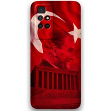 Gramaphone Xiaomi Redmi 10 Uyumlu Atatürk Desenli Telefon Kılıfı + Ekran Koruyucu - 5848