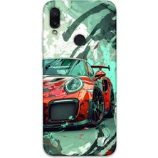 Gramaphone Xiaomi Redmi Note 7 Uyumlu Araba Desenli Telefon Kılıfı + Ekran Koruyucu - 5765