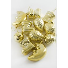 Hg.Aksesuar 11 Adet Düz Cici Yılbaşı Ağaç Süsü