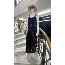 Bohem Stil Otantik Nakış Işlemeli Harem Şalvar Pantolon Buluz Takım