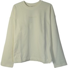 Kadın Sweatshirt - Always Smiling Nakış Detaylı Basic Model