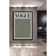 Teona Ahşap Çerçeve Görünümlü Vogue Stil Çizgi Sanatı Dekoratif Ahşap Mdf Tablo Dikdörtgen Tablo