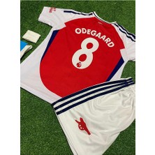 FRAGOLA Arsenal 2024/25 Sezonu Martin Ødegaard Iç Saha Çocuk Forması 4'lü Set