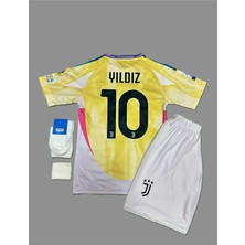 FRAGOLA Kenan Yıldız 2024-25 Yeni Sezon Juventus Deplasman Çocuk Forması 4'lü Set
