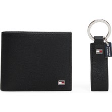 Tommy Hilfiger Siyah Erkek Cüzdan-Anahtarlık Tk Th Flag Mını cc & Key Fob