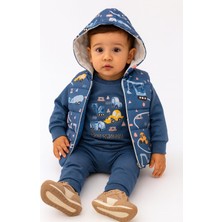 Aydino Kids Laura Baby Araba Desenli Erkek Bebek/çocuk Yelekli Alt Üst Takım