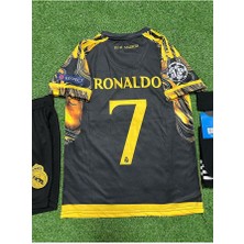 FRAGOLA R.madridd 2024/25 Sezonu Cristiano Ronaldo Konsept Çocuk Forması 3'lü Set (Black-Yellow)