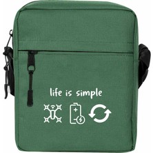 Wakha Life Is Simple Omuz Çantası Yeşil Renk