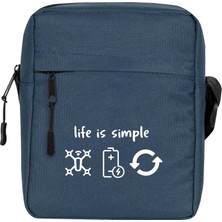 Wakha Life Is Simple Omuz Çantası Lacivert Renk