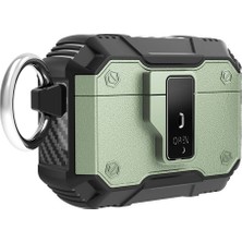 Airpods Pro Uyumlu Aden Airbag 35 Darbelere Karşı Dayanıklı Düğmeli Kılıf-Yeşil