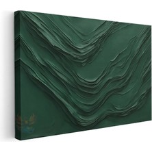 Artarilion Kanvas Yatay Duvar Tablosu Kanvas Yesil Cizgiler2 Ev Ofis Salon Modern Duvar Tablosu