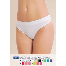 Kapsulavm Nbb 1914 Düşük Bel String Üçlü Paket Dikişsiz