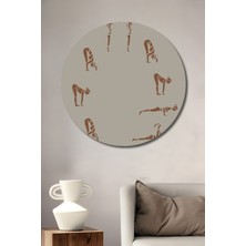 Teona Ahşap Yoga Surya Namaskar A Ahşap Mdf Dekoratif Ev/işyeri Duvar Tablo Yuvarlak Ev/işyeri Duvar Tablo