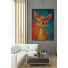 Teona Ahşap Sevimli Ceylan Dekoratif Ahşap Mdf Ev/işyeri Duvar Tablo Dikdörtgen Ev/işyeri Duvar Tablo