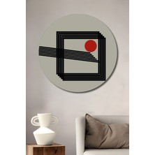 Teona Ahşap Soyut Geometrik Sanat Ahşap Mdf Dekoratif Ev/işyeri Duvar Tablo Yuvarlak Ev/işyeri Duvar Tablo