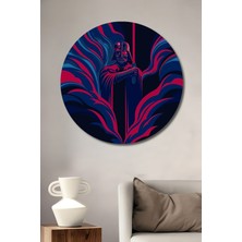 Teona Ahşap Darth Vader Dekoratif Ahşap Mdf Ev/işyeri Duvar Tablo Yuvarlak Ev/işyeri Duvar Tablo