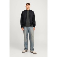 Velmora Fashion Erkek Siyah Bomber Mont  Siyah