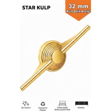 İmt Aksesuar Lüks Star Kulp (32MM)  Mobiya,yatak Odası, Tv Ünitesi, Konsol, Çocuk ve Genç Odası, Dolap Kulpu