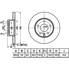 MGA 50131 Arka Fren Diski 569109 (2 Adet Fiyatıdır)