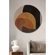 Teona Ahşap Soyut Geometrik Desen Ahşap Mdf Dekoratif Ev/işyeri Duvar Tablo Yuvarlak Ev/işyeri Duvar Tablo