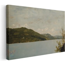 Artarilion Kanvas Yatay Duvar Tablosu Kanvas Vintage Dag Gol Manzarasi4 Ev Ofis Salon Modern Duvar Tablosu