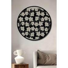 Teona Ahşap Çerçeve Görünümlü Matisse Çiçek Motifli Dekoratif Ahşap Mdf Ev Duvar Tablo Yuvarlak Ev Duvar Tablo