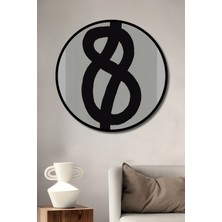 Teona Ahşap Çerçeve Görünümlü Sonsuzluk Düğümü Soyut Ahşap Mdf Işyeri Duvar Tablo Yuvarlak Işyeri Duvar Tablo