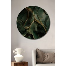 Teona Ahşap Zümrüt Damarları Dekoratif Ahşap Mdf Ev/işyeri Duvar Tablo Yuvarlak Ev/işyeri Duvar Tablo