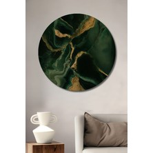 Teona Ahşap Zümrüt Dalgalar Dekoratif Ahşap Mdf Ev/işyeri Duvar Tablo Yuvarlak Ev/işyeri Duvar Tablo