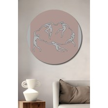 Teona Ahşap Dans Eden Figürler Dekoratif Ahşap Mdf Ev/işyeri Duvar Tablo Yuvarlak Ev/işyeri Duvar Tablo