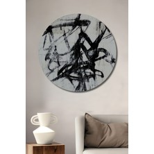 Teona Ahşap Soyut Sanat Ahşap Mdf Dekoratif Ev/işyeri Duvar Tablo Yuvarlak Ev/işyeri Duvar Tablo