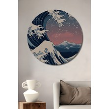 Teona Ahşap Büyük Dalga Dekoratif Ahşap Mdf Ev/işyeri Duvar Tablo Yuvarlak Ev/işyeri Duvar Tablo