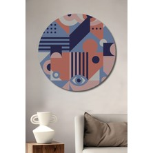 Teona Ahşap Soyut Sanat Dekoratif Ahşap Mdf Ev/işyeri Duvar Tablo Yuvarlak Ev/işyeri Duvar Tablo