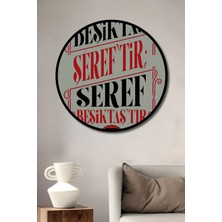 Teona Ahşap Çerçeve Görünümlü Siyah Beyaz Takım Ahşap Mdf Dekoratif Ev Duvar Tablo Yuvarlak Ev Duvar Tablo