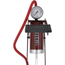 Zmc Bilişim® Basınç Göstergeli Ayak Pompası Araba Bisiklet Motor Lastik Pompası