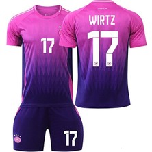 Legent Lady Almanya Euro 2024 Deplasman Florian Wirtz  Çocuk Forması 3'lü Set Forma+Şort+Çorap (Pembe)