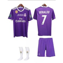 Legent Lady R̴e̴a̴l̴ ̴m̴a̴d̴r̴i̴d̴ 2026 Cristiano Ronaldo 2017 Cardif Final Çocuk Forması 4 Lü Set